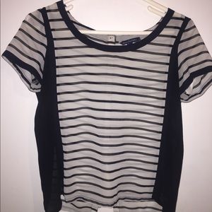 American Eagle Black Stripe Shirt as Small
